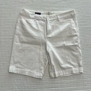 St. John's Bay White Women's Bermuda Shorts